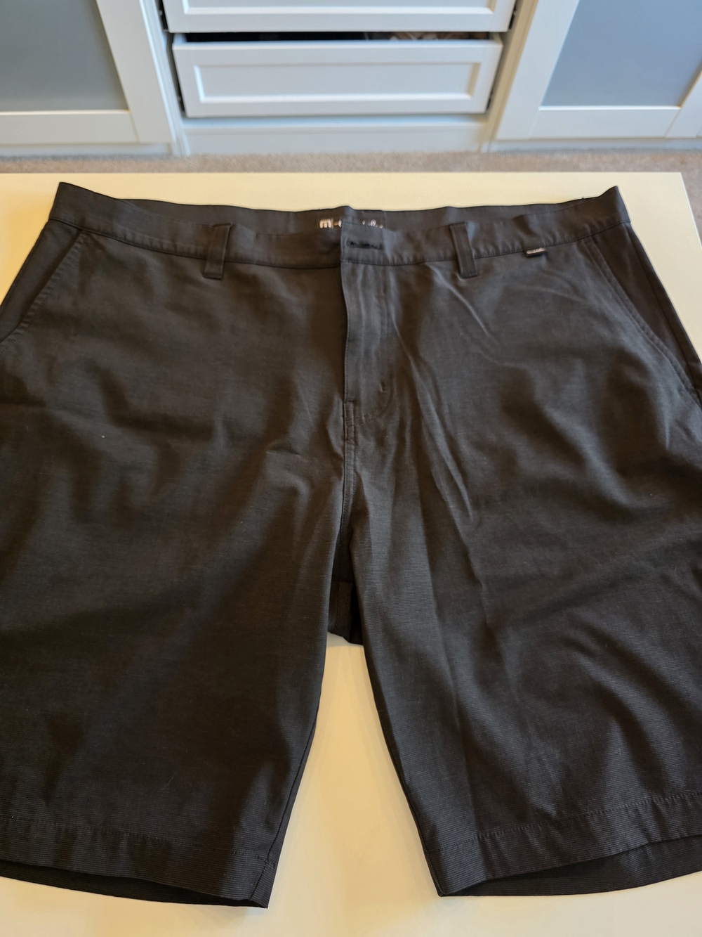 Travis Mathew Black Flat Front Men's Shorts -Size 42